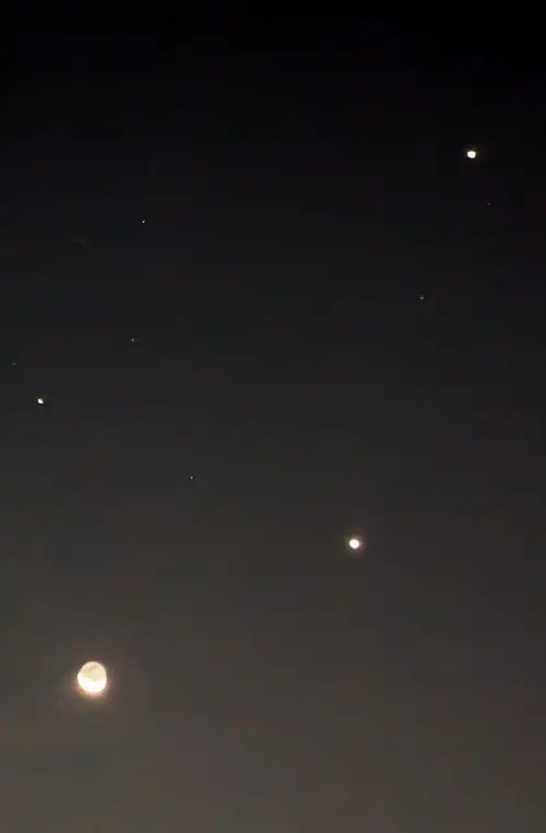 月、金星、木星
