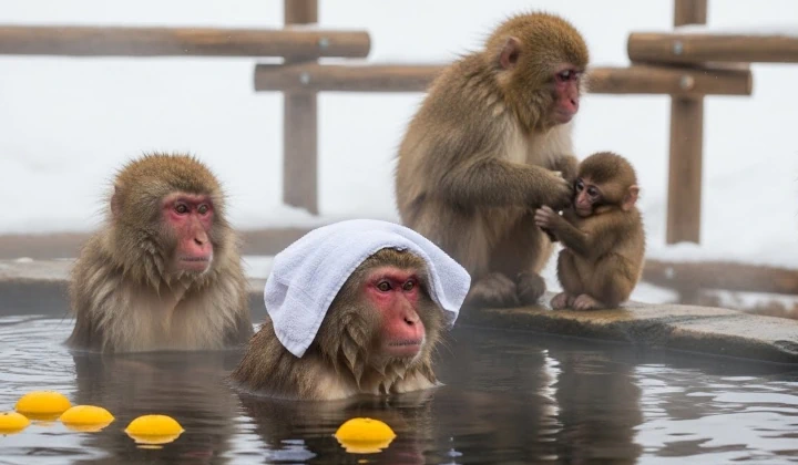 お猿さんのお風呂